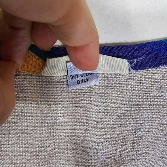 Vintage Lynn Murray Linen Geometric Abstract Print Jacket Blazer L Art to Wear - Picture 9 of 13